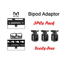 Lion Gears Tools-Free M-LOK and KEYMOD Bipod Adapter for Harris Type Bipods 3pcs