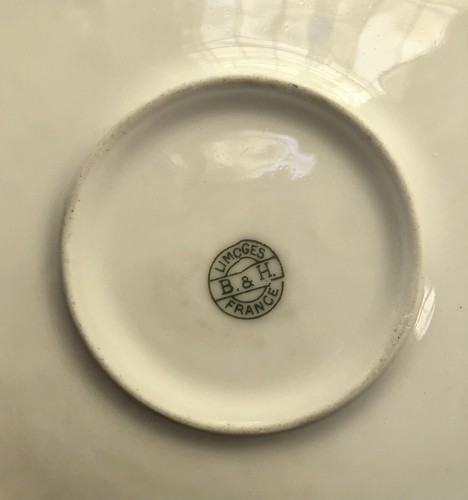 B & H Limoges France Covered Serving Bowl 9” Flowers Gold Trim Gilt Henderson - Picture 10 of 10