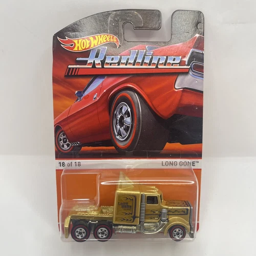 Hot Wheels 2016 Heritage Series Redline Long Gone - Mattel Semi Truck Flames NIB