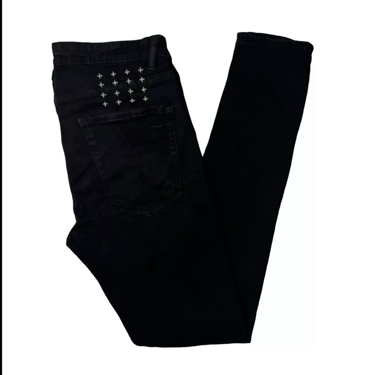 Ksubi Jeans Mens 30x31 Van Winkle Ace Black Slice Slim Fit