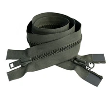 YKK #8 12" - 36" Two Way Molded Plastic Heavy Duty Jacket Zipper Separating