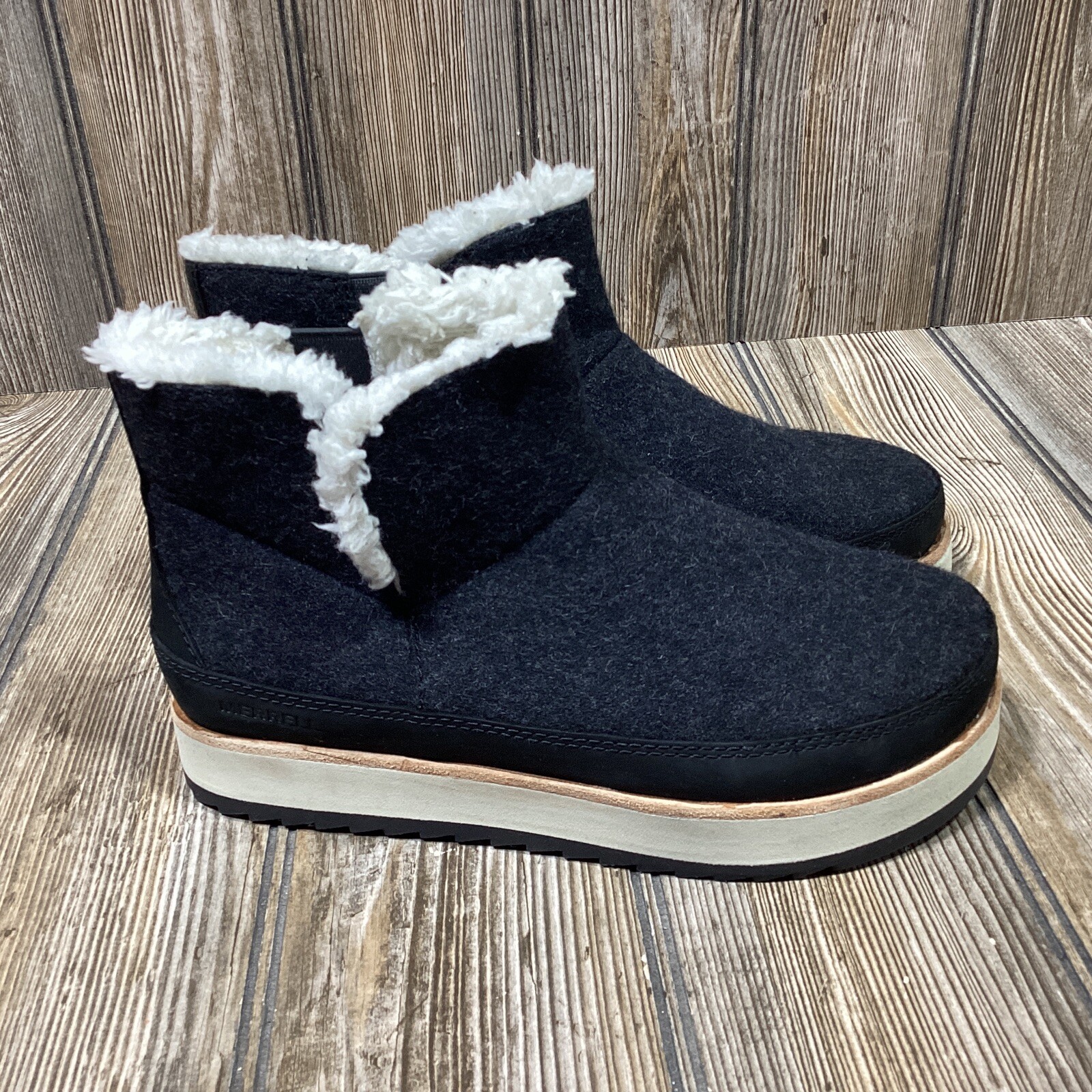 Stivali da neve Merrell donna Juno J003646 neri punta tonda pull on misura 5 5