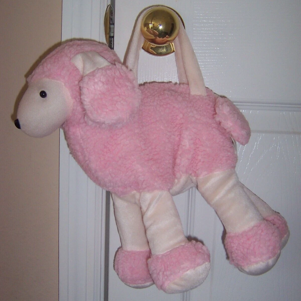 Vintage Purse Poodle Purse Pink Plush Novelty Handbag NIP NWOT
