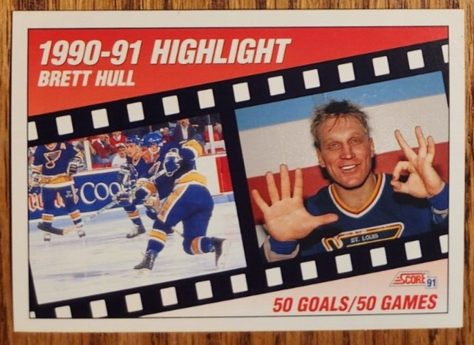 1991-92 Score Canadian English #302 Brett Hull 50/50 St. Louis Blues