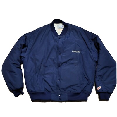 Vintage Swingster Supplex Nylon Bomber Jacket Quilted Lined Snap Up Mens Size XL