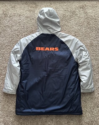 Reebok NFL Chicago Bears Adult 2XL Zip Up Insulated Heavy
