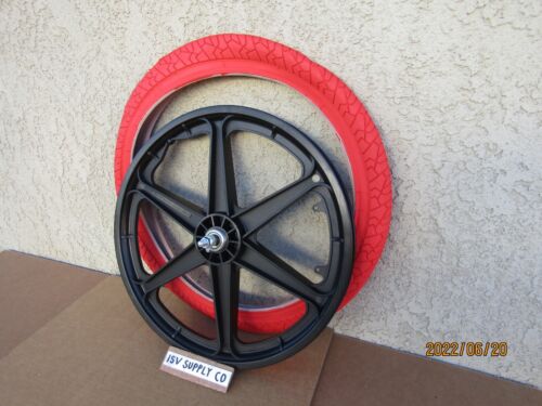 NEW 20'' BICYCLE FRONT MAG 6 SPOKES WHEEL W/TIRE & TUBE FOR BMX , GT, DINO, - Picture 3 of 5