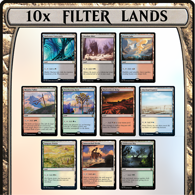 FULL SET RARE Filter Lands 10x Nonfoil MTG Bundle Magic the Gathering  Commander