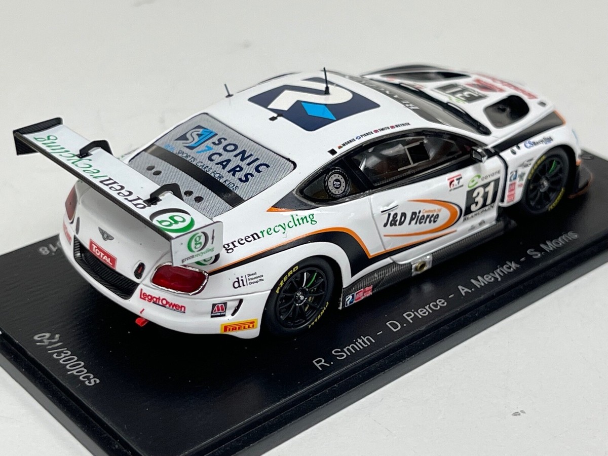 1/43 Spark Bentley Continental GT3 Team Parker 24 H of Spa 2018
