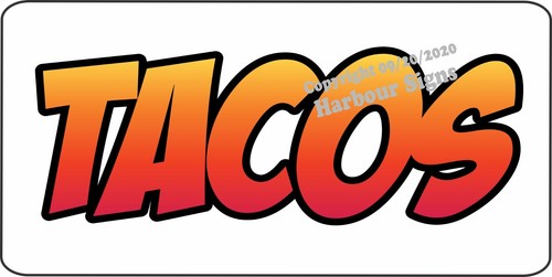 Tacos DECAL (CHOOSE SIZE) Concession Mexican Food Truck Vinyl Signs Sticker  - Picture 1 of 4