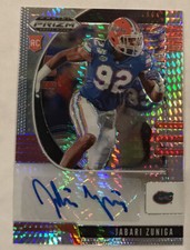 JABARI ZUNIGA 2020 Panini Prizm Draft HYPER Prizm AUTO #16/75 Autograph
