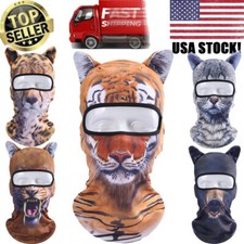 3D Animal Halloween Balaclava Tiger Dog Face Mask Sun UV Protection Face Cover