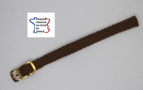 Bracelet Cuir Marron Seiko Original - Largeur 8mm, Boucle Dorée - Neuf Sans Boîte