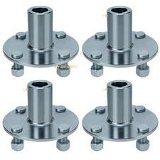 (4) 4 Lug 1" Live Axle Adapter Hubs for Go Kart Cart ATV Quad Trailer - 4" x 4"