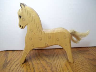 vintage Ostheimer wooden horse figure hand carved by Ostheimer rarities co.  Z71
