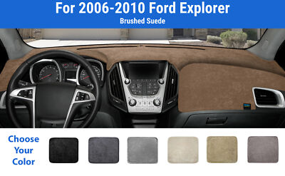Dashboard Dash Mat Cover for 2006-2010 Ford Explorer (Brushed Suede)