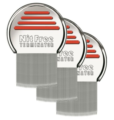 3er Pack Original NitFree Terminator Läusekamm entfernt sicher Läuse und Nissen