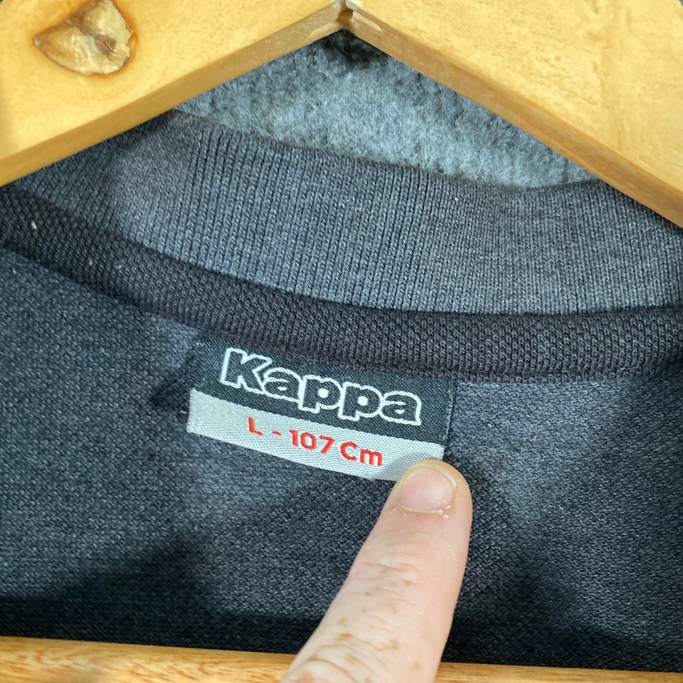 Kappa Polo Shirt Mens Large Grey Preppy Varsity Collared Rugby Vintage Y2K 2000s - image 4 of 4