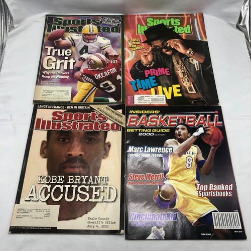 Lot Of 4 Magazines 3 x Sports Illustrated 1 x Insiders Basketball W/ Kobe Covers