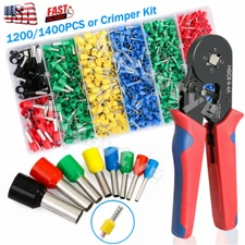 1400X Wire End Bootlace Ferrules Terminals Crimp Connectors or Crimping Tool Kit