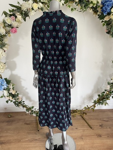 JOULES Maria Shirt Dress Size 10 12 14 16 18 20 22 Navy Floral Jersey Maxi NEW - 第 7/24 張圖片