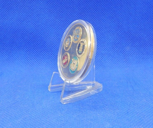 SUPPORTING OUR FIGHTING MEN & WOMEN OF THE ARMED FORCES 1.50" CHALLENGE COIN - Picture 5 of 6