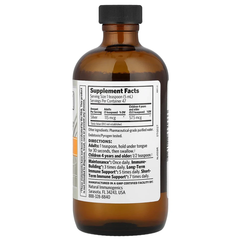 Argentyn 23®, Professional Bio-Active Silver Hydrosol™, 23 промилле, 8 жидких унций (236 мл) - Изображение 2 из 2