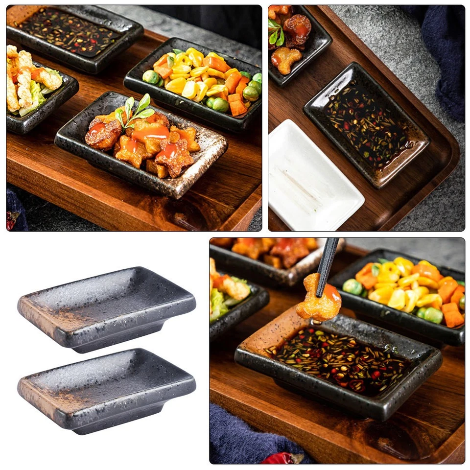  2 Pcs Saucenschälchen Japanische Dipschalen Gewürz-Serviertablett - Bild 2 von 4