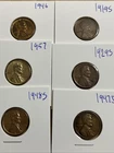 wheat penny lot All Red And Some Gold Tone Proof  Mix Dates Collection Lot!!! VF
