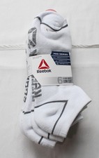 Reebok Men's 6-Pack Pro Series Cushioned Low Cut Socks ZG3 White Size 6-12.5 NWT