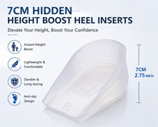 Invisible Height Increase Insoles, Non-Slip Silicone Shoe Lift Pads