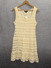 Max Edition Party Cocktail Dress Large Stretch Ecru Lace New With Tags $99 Lg