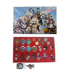 CHARACTERS VISIONS Genshin Impact 25 Pcs. Necklace Key Chain Set KeyChain