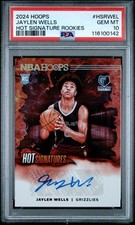 Jaylen Wells 2024 Panini Hoops Hot Signature Rookies PSA 10 Rookie Grizzlies