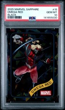 2025 TOPPS CHROME MARVEL SAPPHIRE EDITION BLACK #15 OMEGA RED 6/10 PSA 10