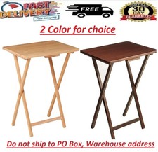 Mainstays Indoor Single Folding TV Tray Table - Natural L 19 x W 15 x H 26 inch