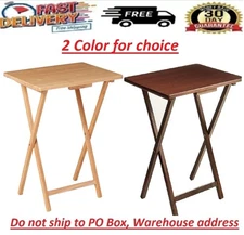 Mainstays Indoor Single Folding TV Tray Table - Natural L 19 x W 15 x H 26 inch
