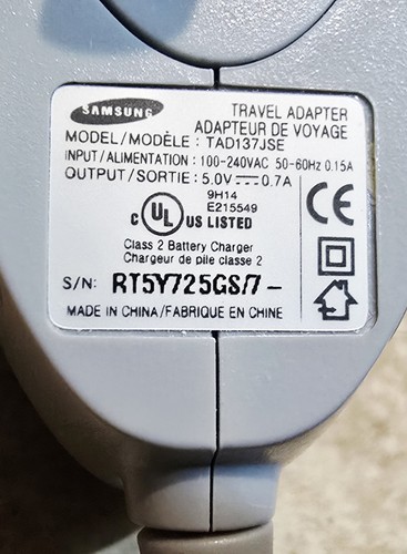 TAD137JSE Rare Travel Charger Cable For Samsung SCH-A850 Flip Cell Phone OEM - 第 4/5 張圖片