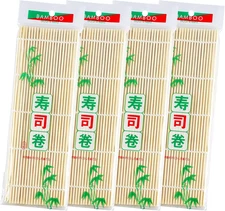 Bamboo Sushi Rolling Mat, 9.5X9.5 Inch, 4 PCS Set