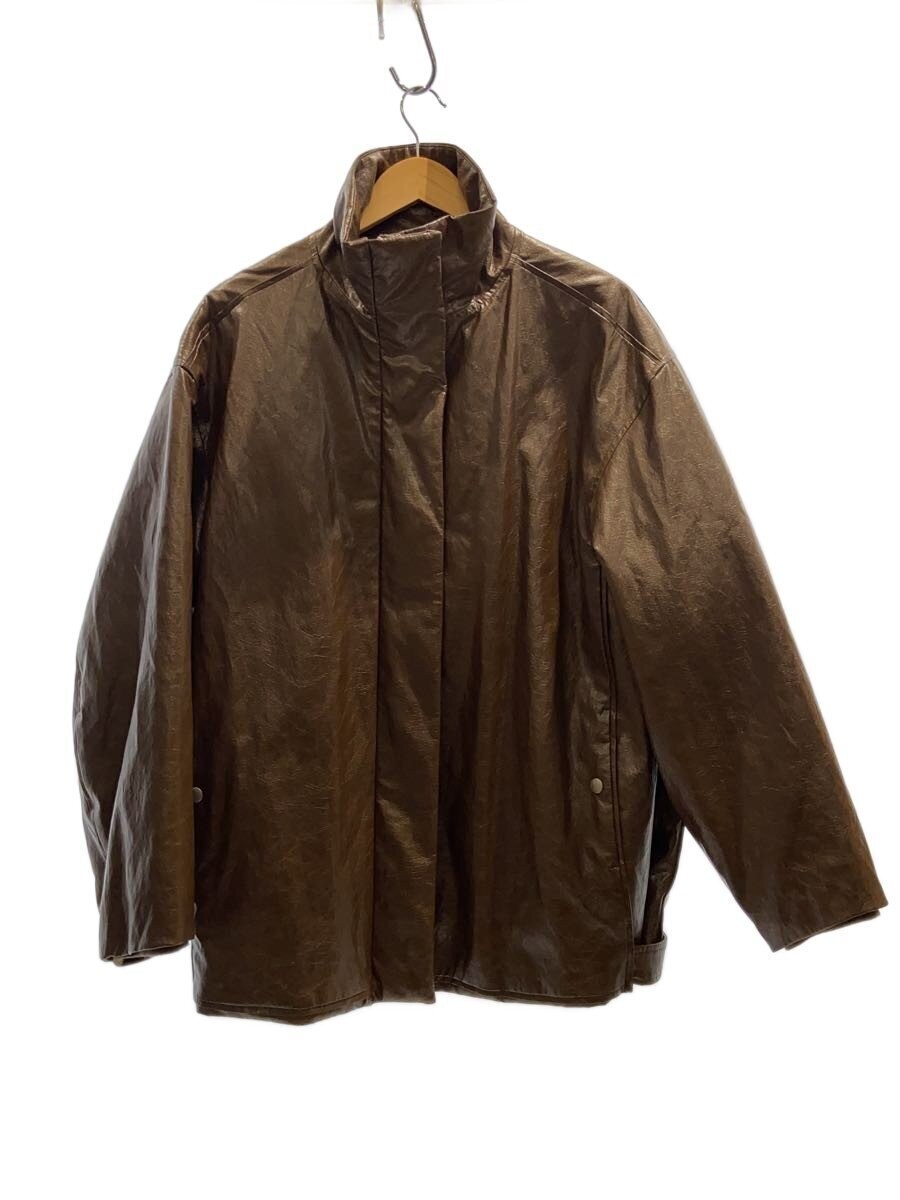 Ameri Leather Jacket Blouson/M/Polyester/Brw/Plai… - image 1