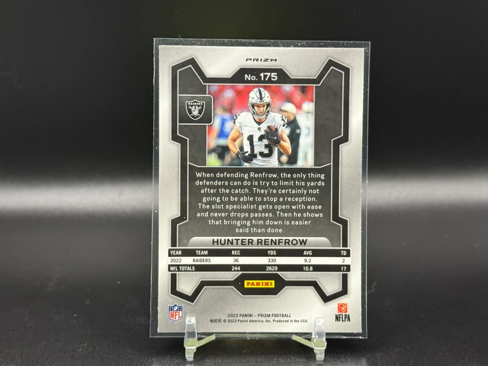 🔥 2023 Panini Prizm - Hunter Renfrow Red Disco Prizm #175🔥 - Image 2 of 2