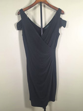 Lauren Ralph Lauren Black Knit Pullover Bare Shoulder Dress Size 6