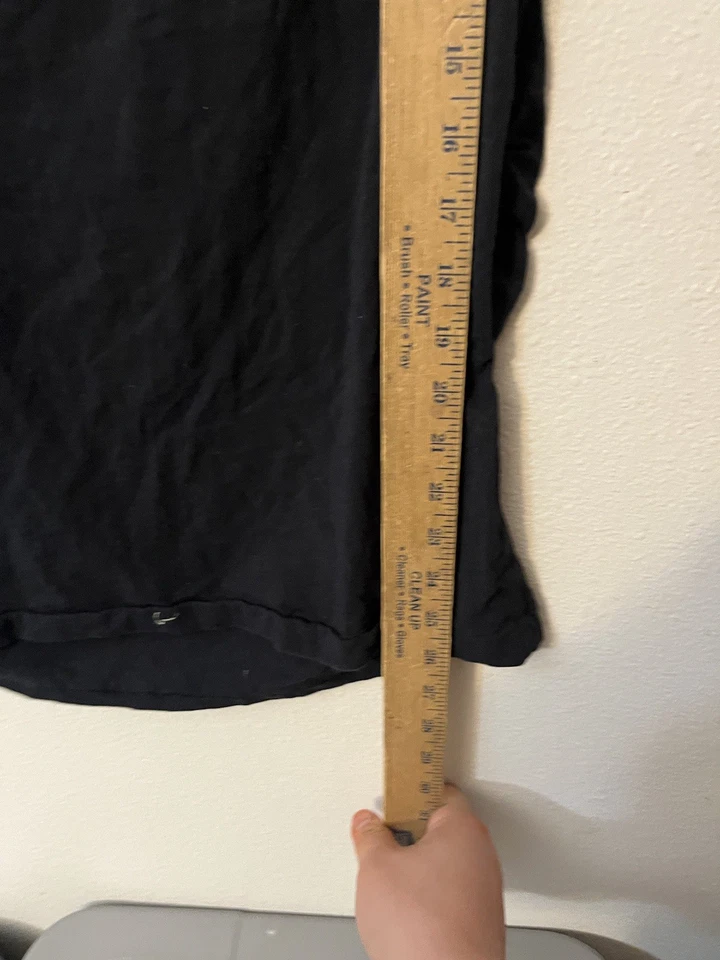 Love By Gap Maternity Medium Black Cotton Stretch Scoop Neck Ruched Tank Top - Image 4 of 4