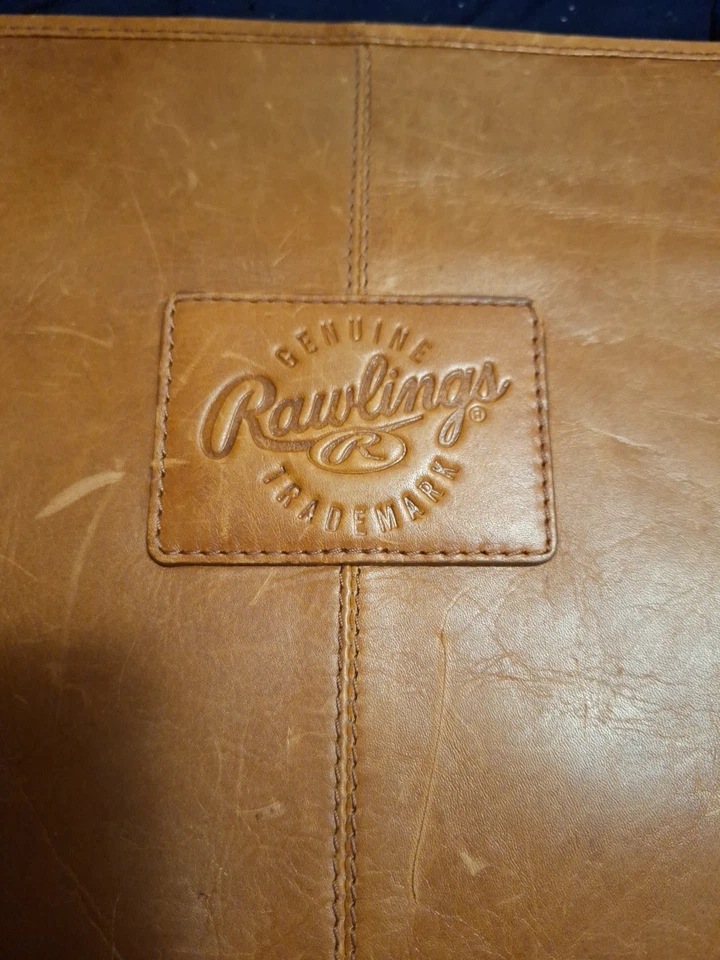 MALETÍN PORTAFOLIO RAWLINGS DE BÉISBOL CUERO TOSTADO MARRÓN CLARO - ¡DIFÍCIL DE ENCONTRAR! ¡OFERTA! ENVÍO GRATUITO Foto 2 de 4