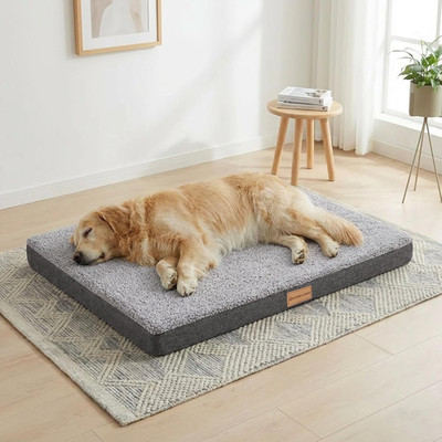 Orthopedic XL Dog Bed Large Sized Dog 42''X28'', Soft Waterproof Egg Crate Foam 