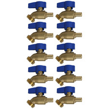10 Pack  XFITTING 1/2" Pex B Hose Bibb No kink, 1/2" Pex Sillcock, Garden Valve