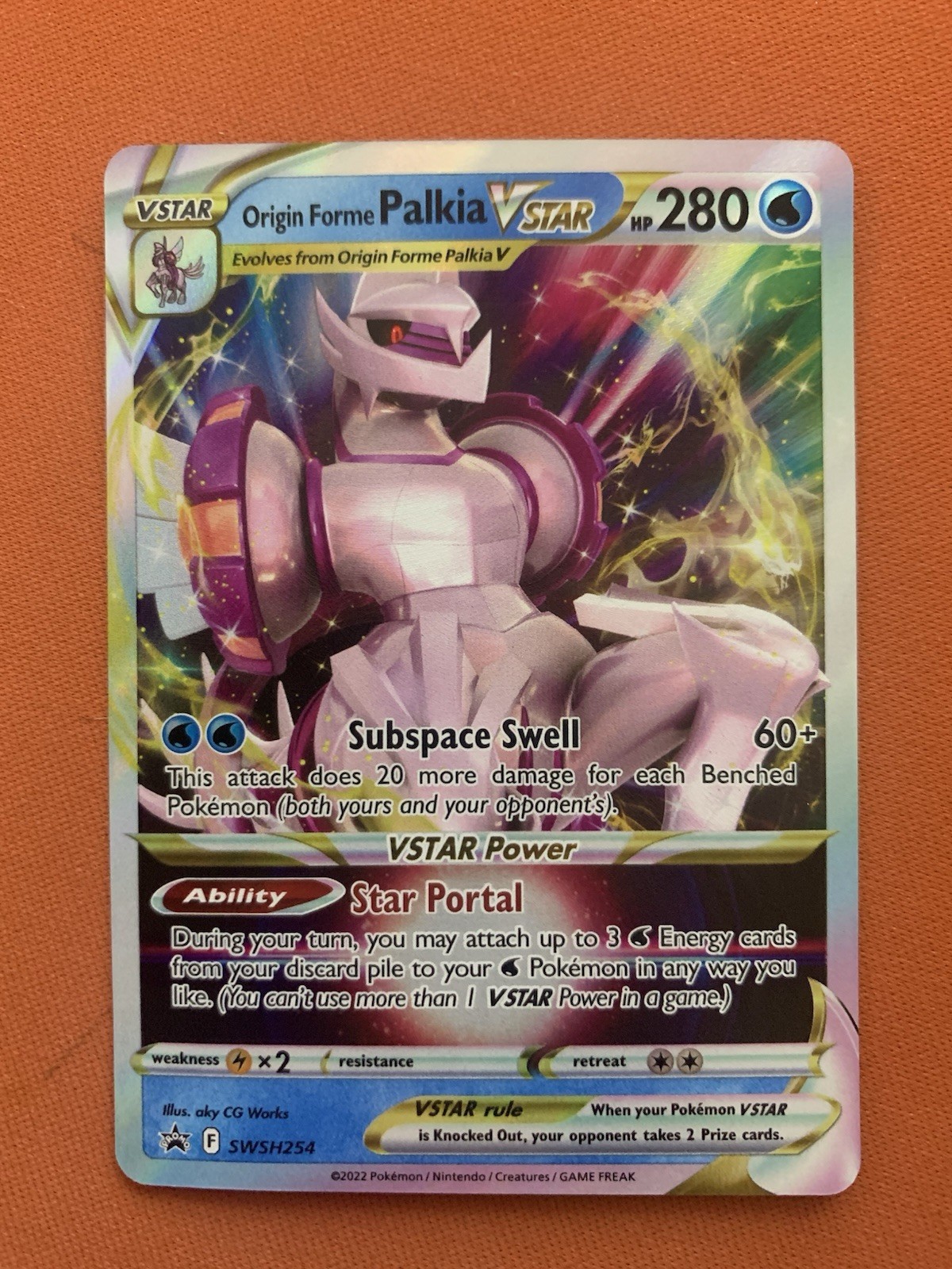 Pokemon Card - Origin Forme Palkia VSTAR SWSH254 - Promo - Black Star, NM
