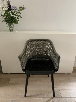 Magis Stuhl by Designer Marcel Wanders Indoor,Outdoor oliv-schwarz