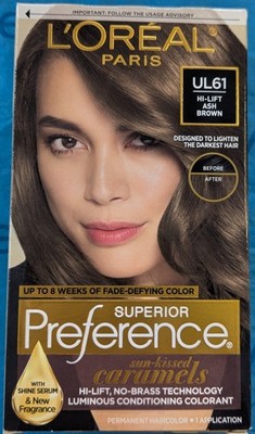 L'Oreal Superior Preference Permanent Hair Color UL61 Hi-Loft Ash Brown New