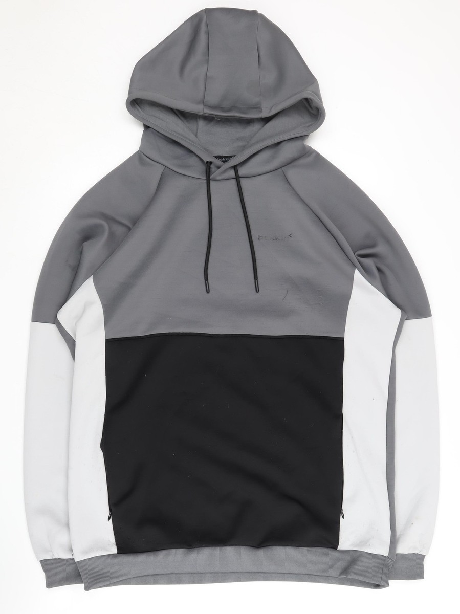 Bekkin Men's Grey 2XL Pullover Hoodie with Pockets UK